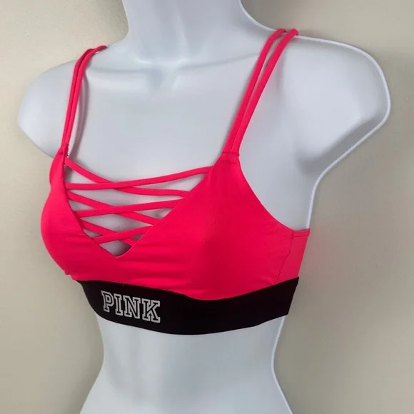 ✨3/$25✨ Pink Victoria’s Secret Women's Strappy Bralette - XS - Picture 4 of 6